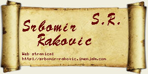 Srbomir Raković vizit kartica